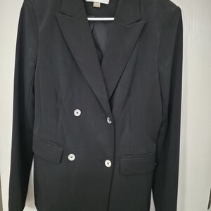 Calvin Klein Black Double-Breasted Blazer